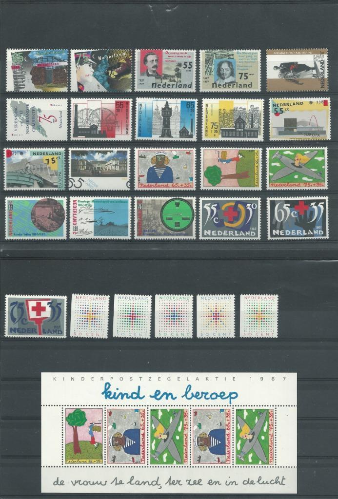 Nederland, Complete Jaargang 1987, Postfris., Postzegels en Munten, Postzegels | Nederland, Postfris, Na 1940, Verzenden