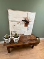 Eiken lage tafel salontafel sidetable tv meubel gang, Antiek en Kunst, Ophalen