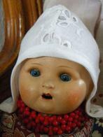 Oude pop, echt heel schattig, lengte 45 cm. Lijfje van stro, Verzamelen, Poppen, Ophalen of Verzenden, Gebruikt, Pop