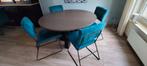 Eettafel en stoelen, Ophalen of Verzenden, Zo goed als nieuw, 100 tot 150 cm, 100 tot 150 cm