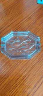 Art deco glas asbak met vissen, Ophalen of Verzenden