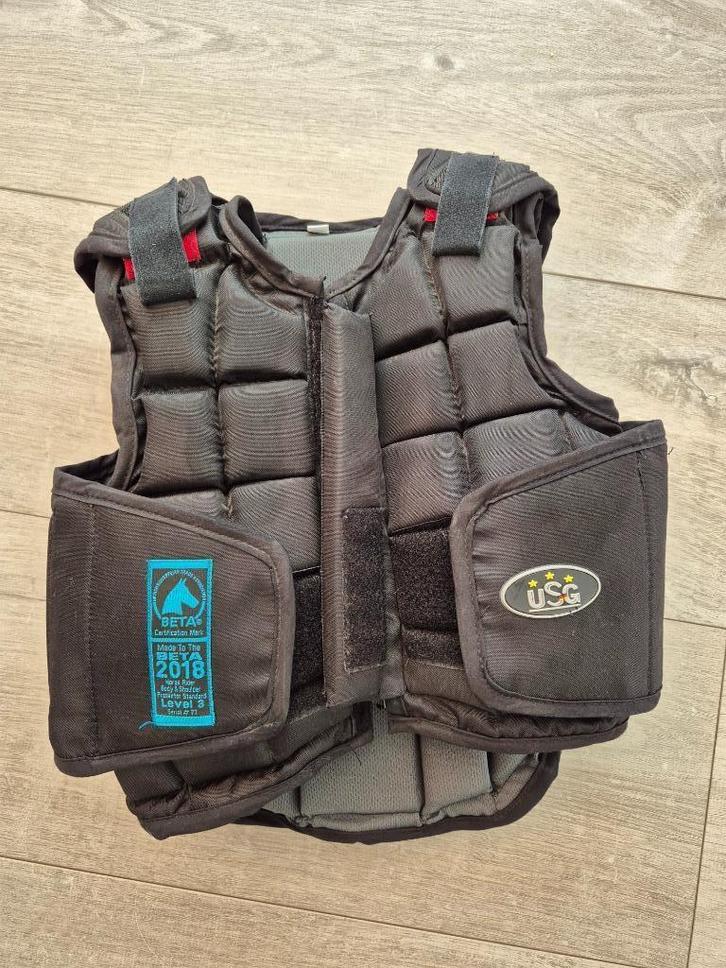 USG bodyprotector zwart XS Child, Dieren en Toebehoren, Paarden en Pony's | Beschermers, Zo goed als nieuw, Ophalen of Verzenden