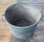 Metalen Bloembak / Plantenbak, Huis en Inrichting, Emmers, Ophalen of Verzenden, Gebruikt, IJzer, Met handgreep