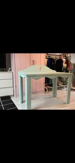 Mintgroen steigerhouten bureau - Saartje Prum, Ophalen, Gebruikt, 100 tot 150 cm, Minder dan 100 cm