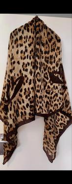 Lange Zijden Sjaal - Luipaardprint, Kleding | Dames, Mutsen, Sjaals en Handschoenen, Ophalen of Verzenden, Zo goed als nieuw, Sjaal