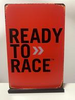 Ready to Race , metalen tekstbord (Old Look), Overige merken, Overige typen, Nieuw, Ophalen of Verzenden