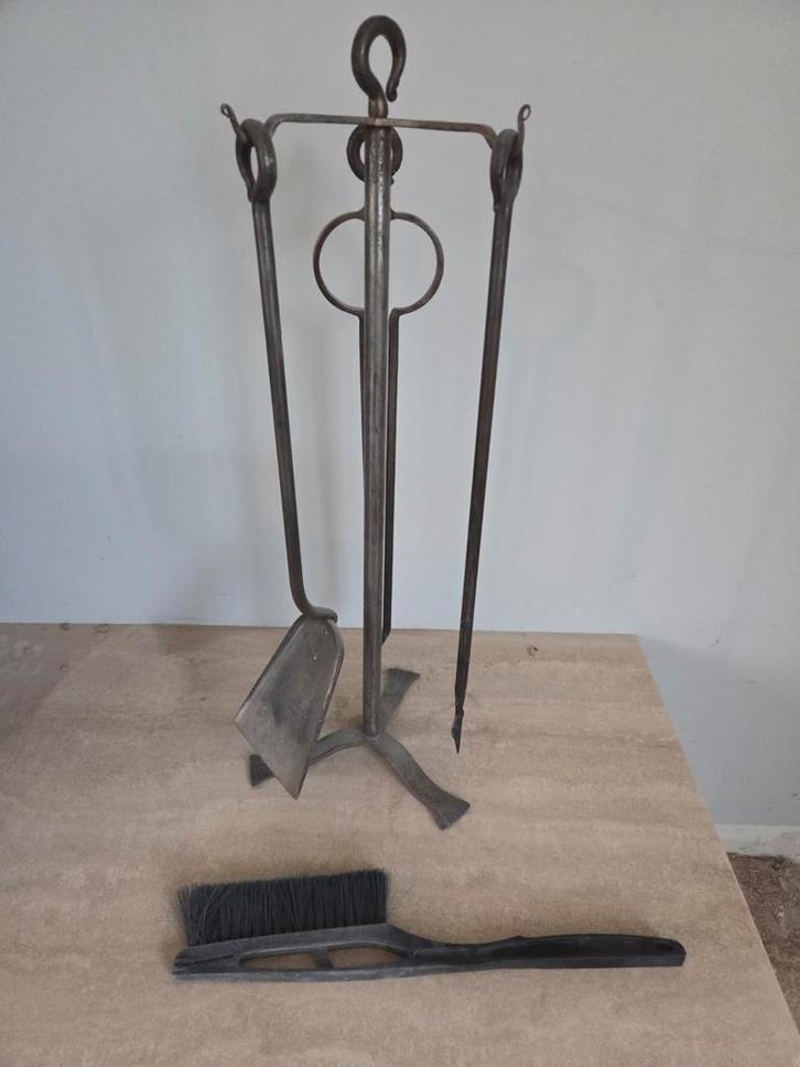 Openhaard gereedschap set - IJzer - 80cm, Huis en Inrichting, Haarden, Gebruikt, Houthaard, Ophalen