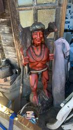 Houtsnijwerk indianen beeld m hert 130 groot beeld, Ophalen of Verzenden