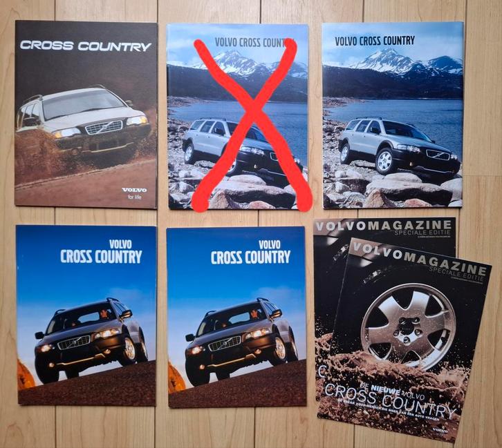 Volvo Cross Country. 6 items.  € 12,--, Boeken, Auto's | Folders en Tijdschriften, Zo goed als nieuw, Volvo, Ophalen of Verzenden