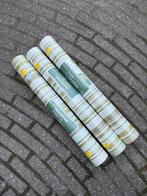 3 rollen retro papierbehang, groen streepjes behang, Ophalen of Verzenden, 10 tot 25 m², Groen, Retro