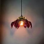 Vintage glazen hanglamp., Ophalen of Verzenden, Zo goed als nieuw, Minder dan 50 cm