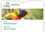 AviFauna parkeerkaart, Tickets en Kaartjes, Eén persoon