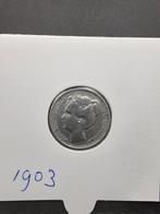 25 cent 1903 Koningin Wilhelmina, Zilver, 25 cent, Ophalen of Verzenden, Koningin Wilhelmina