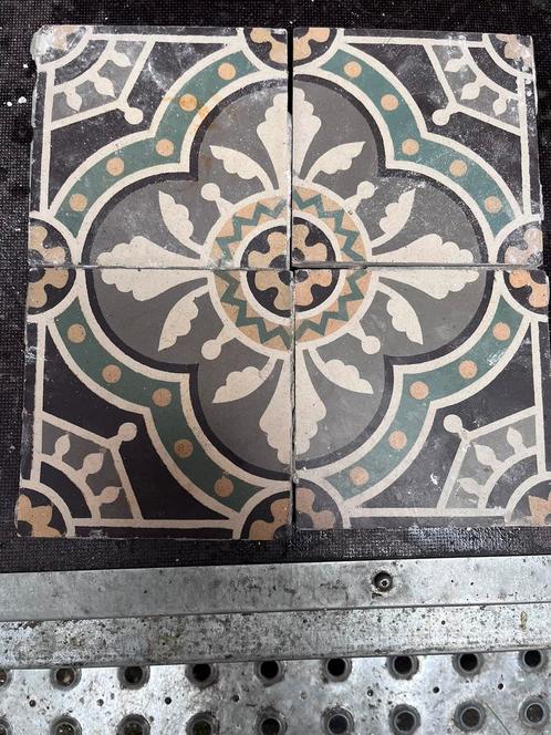 Oude keramiek tegels afkomstig uit Amsterdam/jordaan, Doe-het-zelf en Verbouw, Tegels, Gebruikt, Vloertegels, Keramiek, Minder dan 20 cm