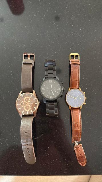 Police fossil cortese 3 heren horloges horloge  beschikbaar voor biedingen