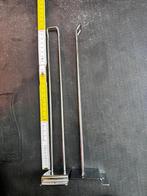 20 stuks Slatwall RVS haken 30 cm lang, dubbel 3x4 cm plaat, Ophalen, Wandhaken, Nieuw, Minder dan 100 cm