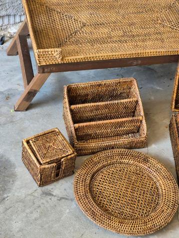 Mooie set van rattan pitriet birmariet. Ook los te koop beschikbaar voor biedingen