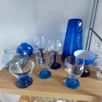 Set blauw glaswerk 10 euro, Huis en Inrichting, Keuken | Servies, Glas, Overige stijlen, Ophalen of Verzenden