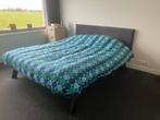 Auping Original Zwart Bed 160x200 met Achterwand, Huis en Inrichting, Slaapkamer | Bedden, Ophalen, Zwart, Tweepersoons, Zo goed als nieuw