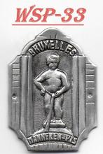 WSP-33 wandelstokplaatje: Brussel Manneke Pis, Verzamelen, Ophalen of Verzenden, Zo goed als nieuw