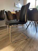 Xooon eetkamerstoelen, Gebruikt, Zwart, Leer, Ophalen of Verzenden