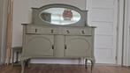 Antieke Queen anne kast (dressoir met spiegel), Huis en Inrichting, Tafels | Kaptafels, Ophalen, Gebruikt, Hout, 100 tot 150 cm