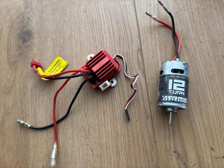 ARRMA brushed motor + regelaar set (12T), Hobby en Vrije tijd, Modelbouw | Radiografisch | Auto's, Zo goed als nieuw, Onderdeel