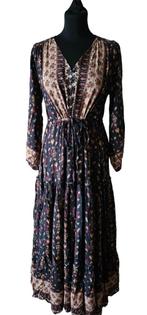 bruine maxi jurk van Bindi maat M/L (21424), Kleding | Dames, Jurken, Maat 38/40 (M), Ophalen of Verzenden, Onder de knie, Bruin