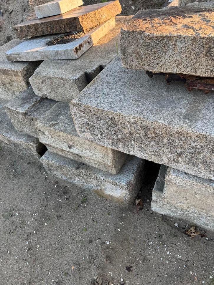 Natuursteen Blokken - Diverse Afmetingen, Tuin en Terras, Grind, Keien en Split, Gebruikt, Kei, Grijs, Graniet, Ophalen