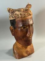 Oude houten buste, Ophalen of Verzenden