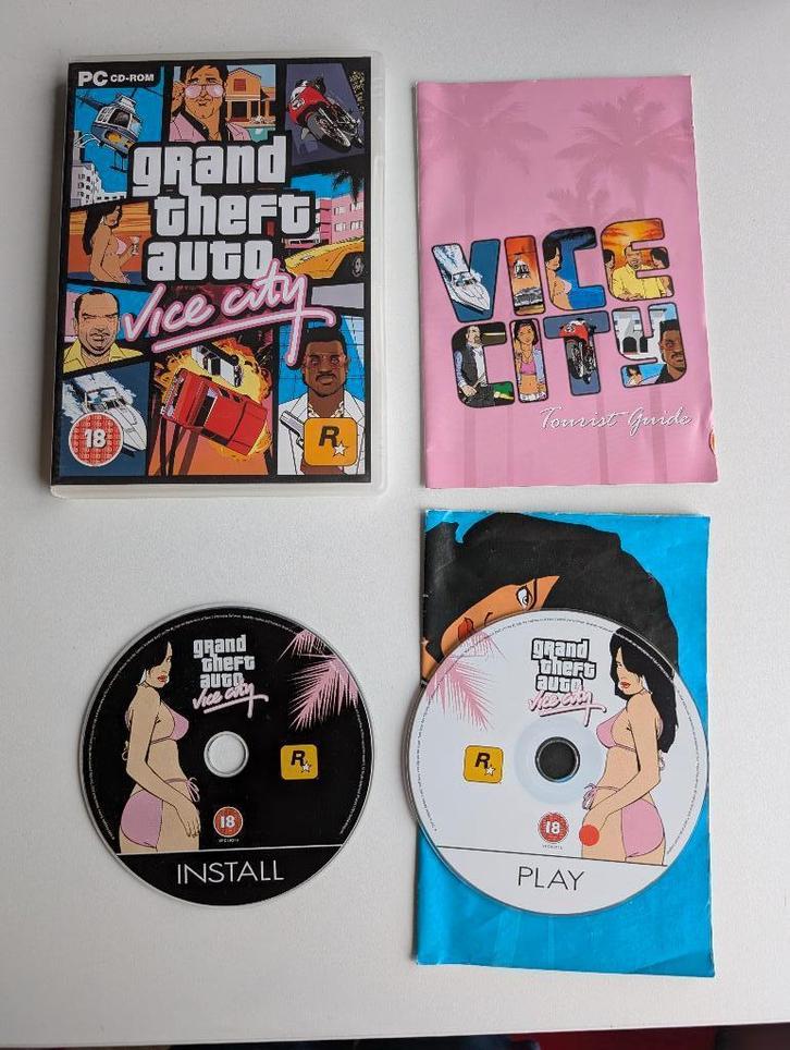 Grand theft auto vice city PC, Spelcomputers en Games, Games | Pc, Zo goed als nieuw, Avontuur en Actie, 1 speler, Vanaf 18 jaar