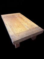 MASSIEF HOUTEN SALONTAFEL, Huis en Inrichting, Ophalen, 100 tot 150 cm, 50 tot 100 cm, Zo goed als nieuw