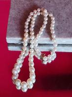 Antieke Akoya parels collier met gouden slot, Ophalen of Verzenden, Zo goed als nieuw, Goud, Goud