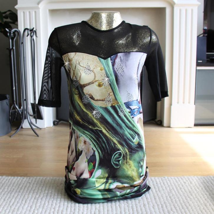 Cherry Jurkje (M) € 30,-, Kleding | Dames, Jurken, Nieuw, Maat 38/40 (M), Overige kleuren, Boven de knie, Ophalen of Verzenden