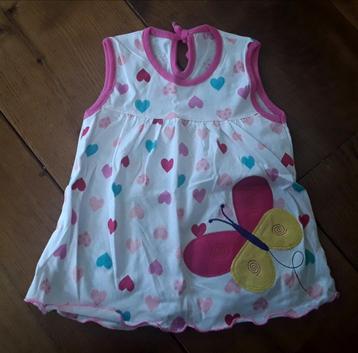 Lief jurkje met hartjes en vlinder (nieuw)  beschikbaar voor biedingen