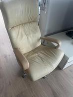 Strässle Gentila High Back leren draaifauteuil., Ophalen, Gebruikt, Minder dan 75 cm, Metaal