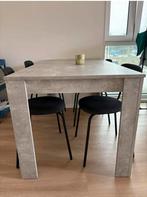 Grijze betonlook eettafel 140x80, Ophalen, Overige materialen, 100 tot 150 cm, 50 tot 100 cm