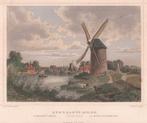 Gezicht op Koudekerk aan den Rijn met Rembrandt-Molen 1863, Ophalen of Verzenden