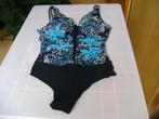 blauw/zwart badpak met voorgevormde cup.s mt42, Kleding | Dames, Badmode en Zwemkleding, Ophalen of Verzenden, Zo goed als nieuw