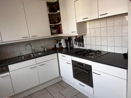 Hoekkeuken, Huis en Inrichting, Keuken | Complete keukens, Gebruikt, Hoekkeuken, Wit, Hout, Ophalen
