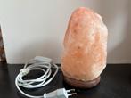 Zoutlamp met wit snoer en lampje - 19 cm hoog, Ophalen, Nieuw, Overige materialen, Minder dan 100 cm