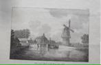 Trekvliet bij de hoornbrug rijswijk delft -- den haag 1825, Antiek en Kunst, Ophalen