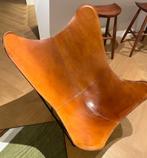 Cuero Design Mariposa Chair – cognac leren vlinderstoel, Ophalen, Gebruikt, 75 tot 100 cm, Mid-century modern