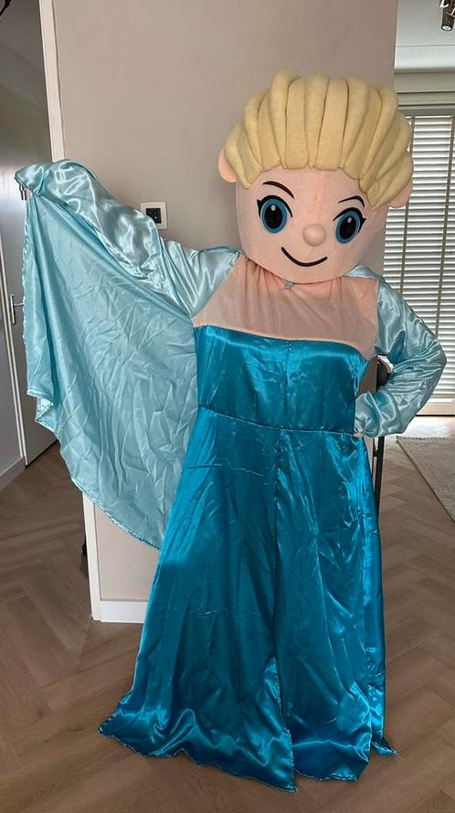 Elsa frozen mascotte verkleed pop verhuur, Kinderen en Baby's, Carnavalskleding en Verkleedspullen, Zo goed als nieuw, Jongen of Meisje