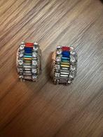 Vintage 50/60s Oorklips Feestdagen, Met kristal, Overige materialen, Gebruikt, Overige kleuren