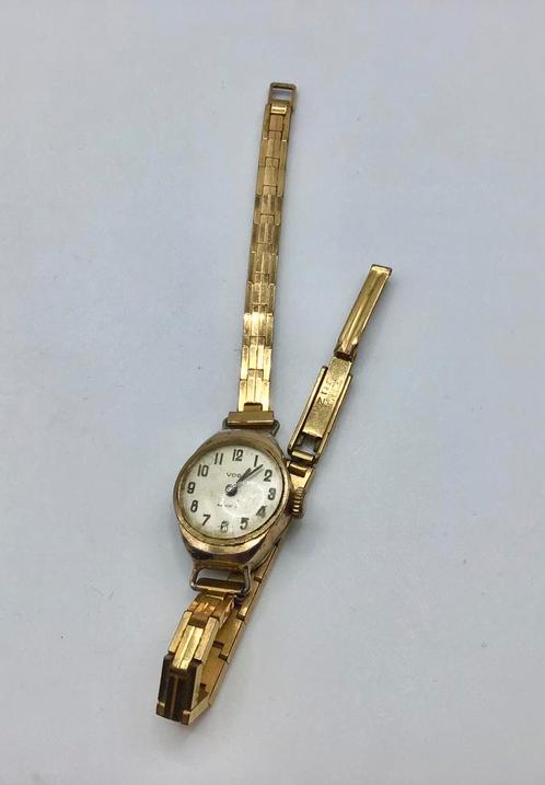 Vintage horloge dames VOG goud verguld Z.R.C. Band goud verg, Sieraden, Tassen en Uiterlijk, Horloges | Antiek, Overige merken