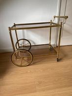 Vintage Serveerwagen / Theewagen Goud & Glas, Ophalen