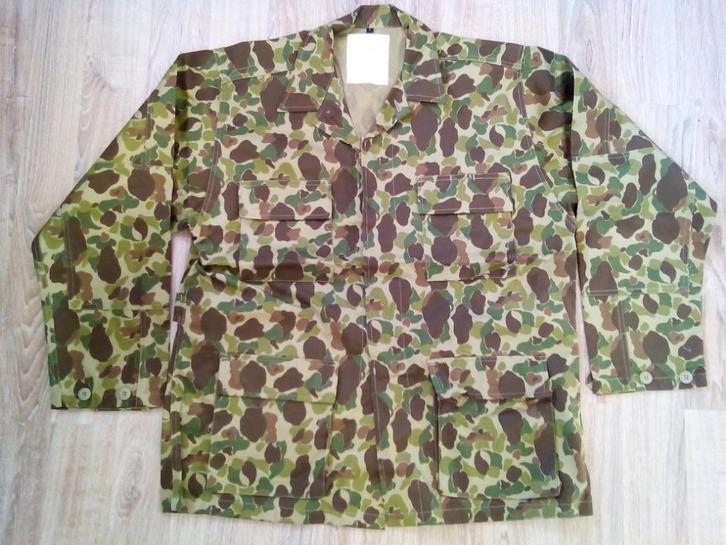 Jas BDU WO2 US Marines Pacific Jungle Indonesie camouflage, Verzamelen, Militaria | Algemeen, Landmacht, Kleding of Schoenen, Amerika