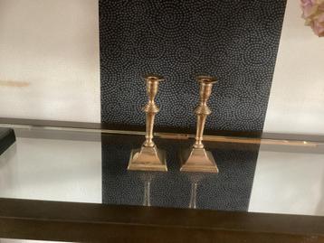 Antieke Koperen Kaarsenstandaards - Prima Staat beschikbaar voor biedingen