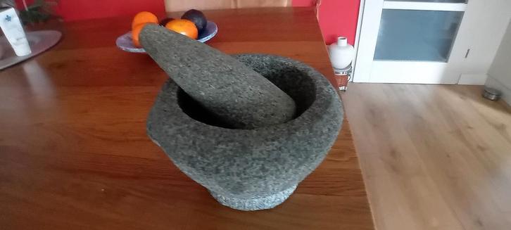 Stenen Vijzel met Stamper, Huis en Inrichting, Keuken | Keukenbenodigdheden, Gebruikt, Ophalen of Verzenden